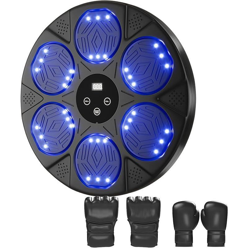 Music Boxing Machine for Adults Kids with Boxing Gloves, Boxing Wall Mount Machine 9 Speeds & 9 Modes, Smart Bluetooth Punching Trainer