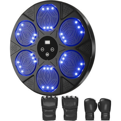 Music Boxing Machine for Adults Kids with Boxing Gloves, Boxing Wall Mount Machine 9 Speeds & 9 Modes, Smart Bluetooth Punching Trainer